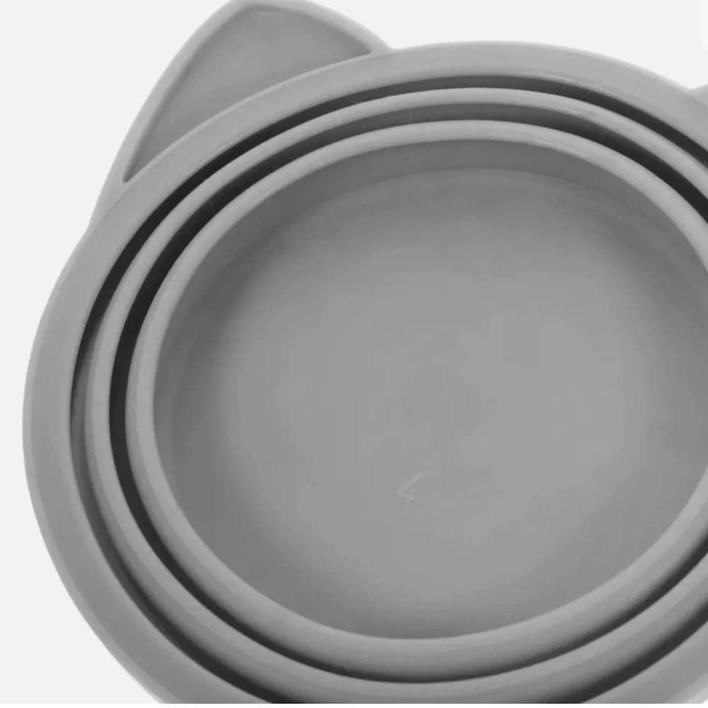 NIB 2pc Gray Cat Silicone can lid & Scraper spoon tool for pet food